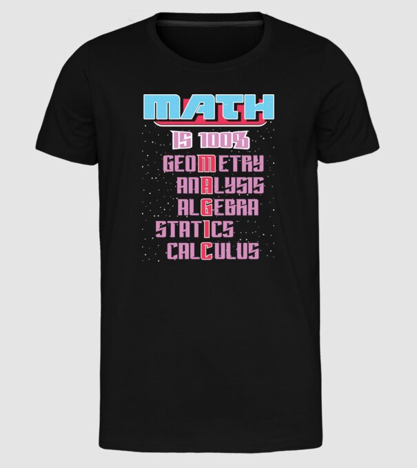 Math magic retro model negru pe tricou