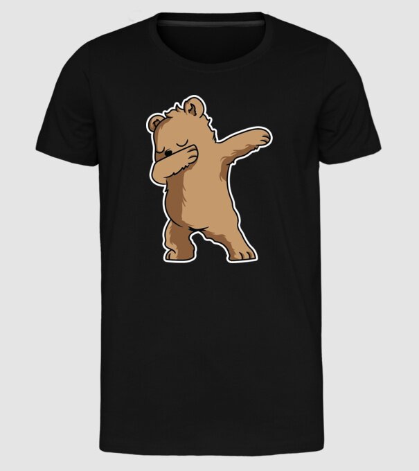 Urs DAB model negru pe tricou