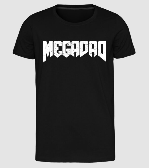 Megadad model negru pe tricou