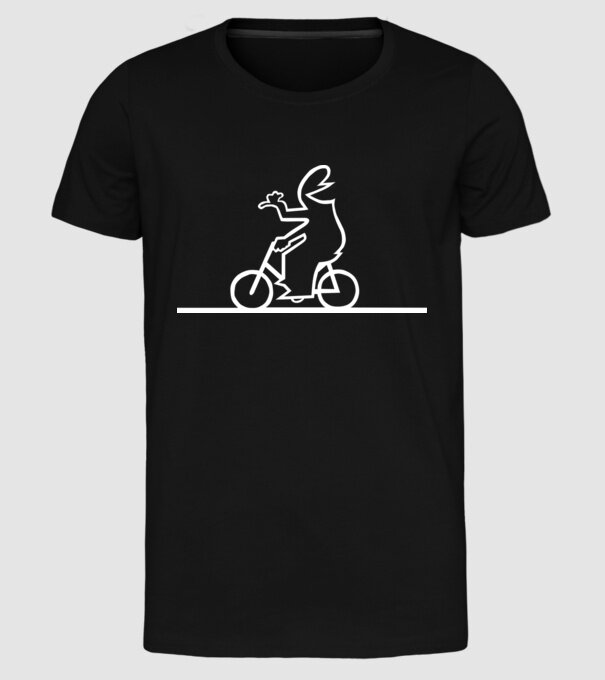 model negru pe tricou
