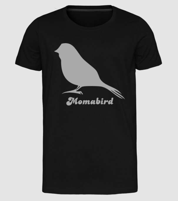 Momabird model negru pe tricou