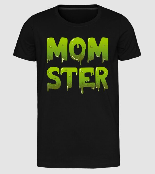 Momster model negru pe tricou