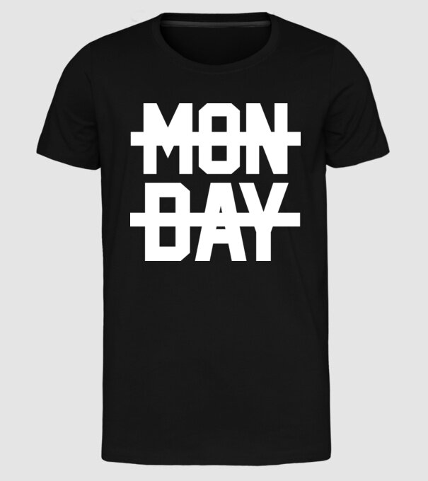 Monday model negru pe tricou