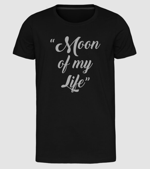 Moon of my life model negru pe tricou