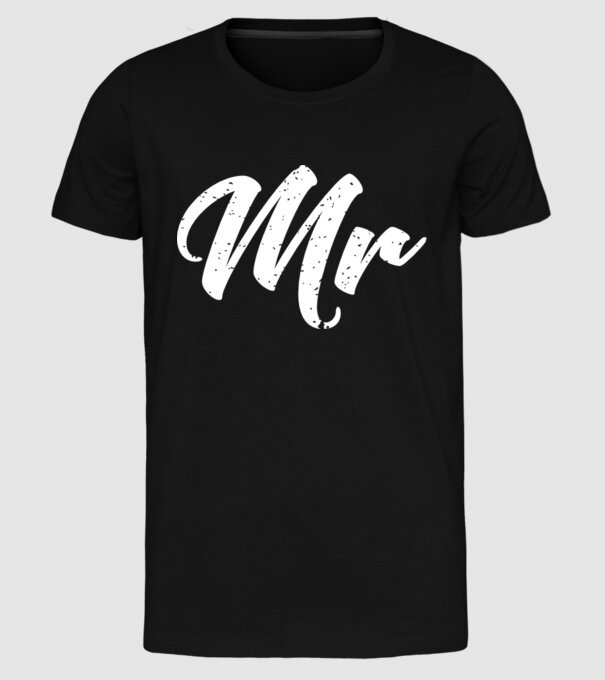 Mr 1 model negru pe tricou