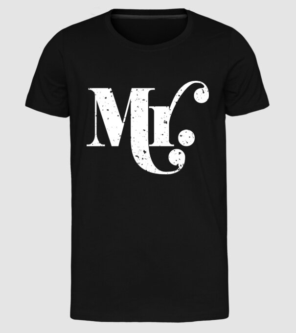 Mr 2 model negru pe tricou