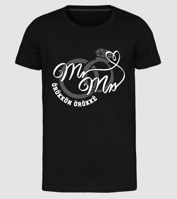 pentru totdeauna model negru pe tricou