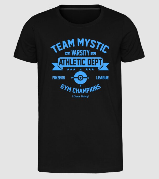 Mystic champions model negru pe tricou