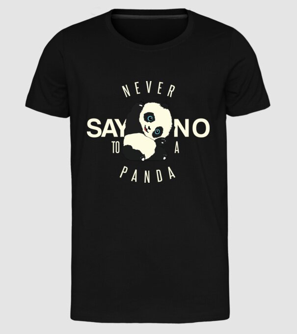 Never say no model negru pe tricou