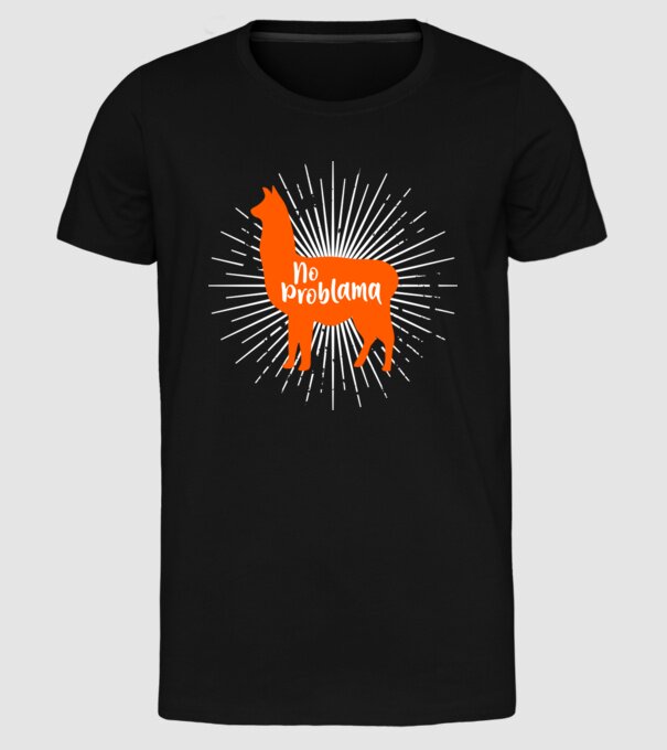 No problama model negru pe tricou