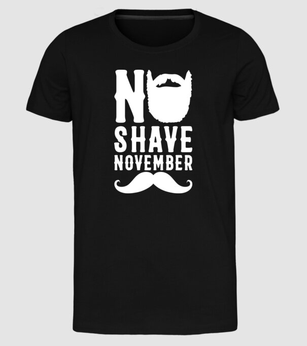 No shave november model negru pe tricou