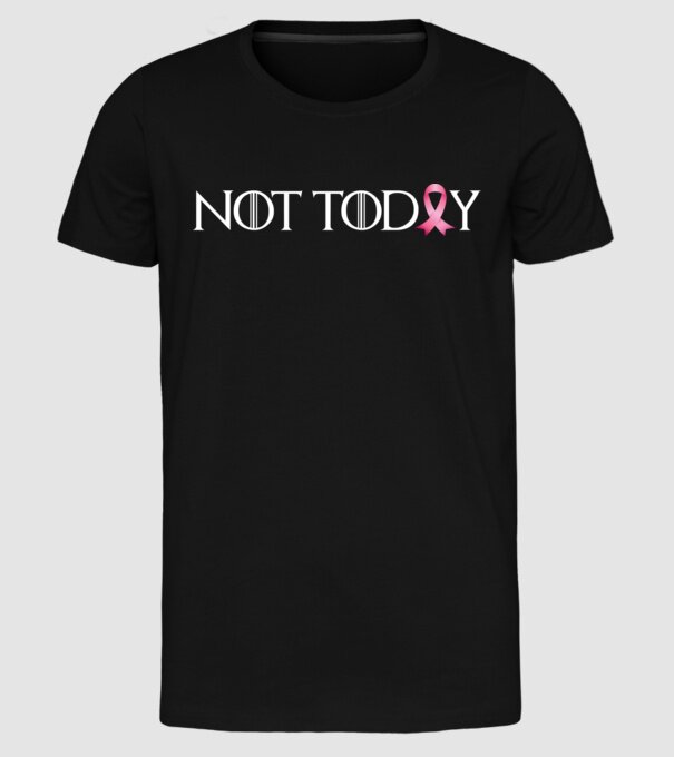 Not today model negru pe tricou
