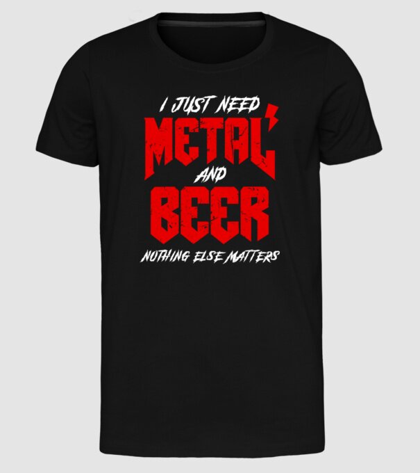 Nothing else matters model negru pe tricou
