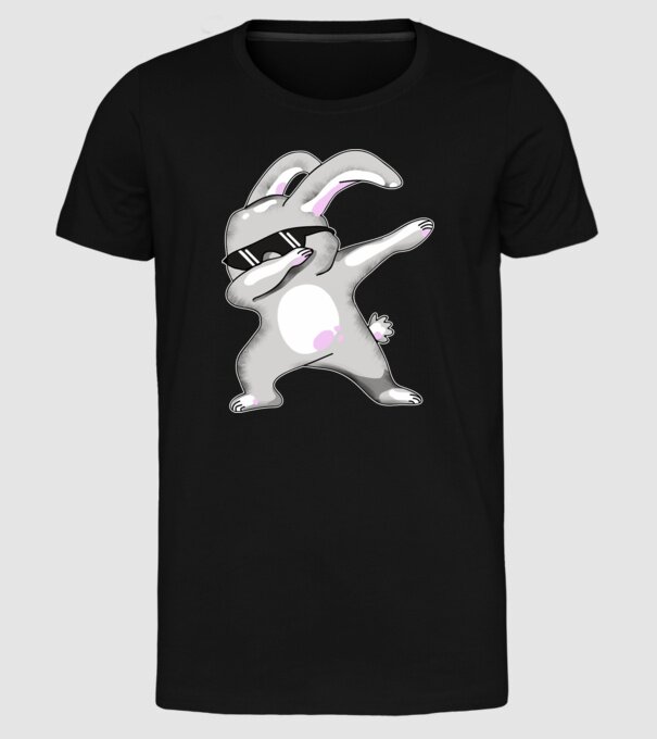 Iepuraș DAB model negru pe tricou