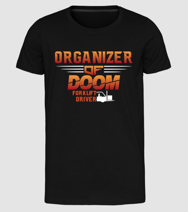 organizer of DOOM model negru pe tricou