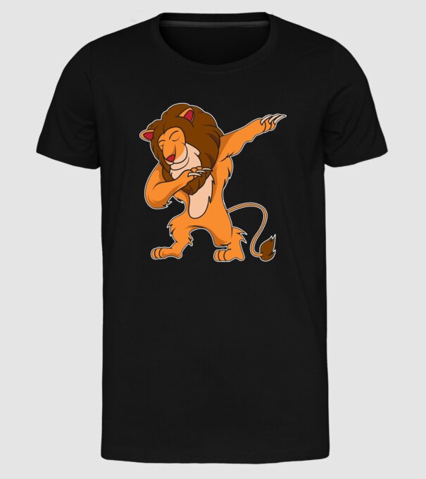 Leu DAB model negru pe tricou