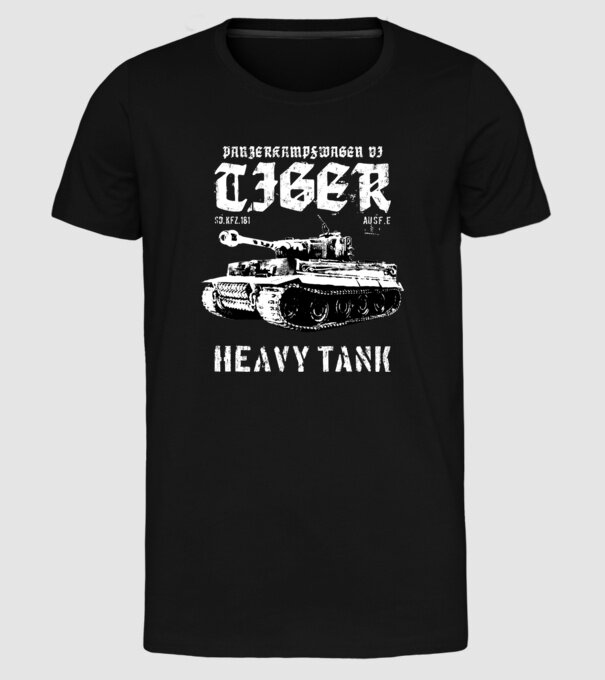 Panzer VI tiger model negru pe tricou