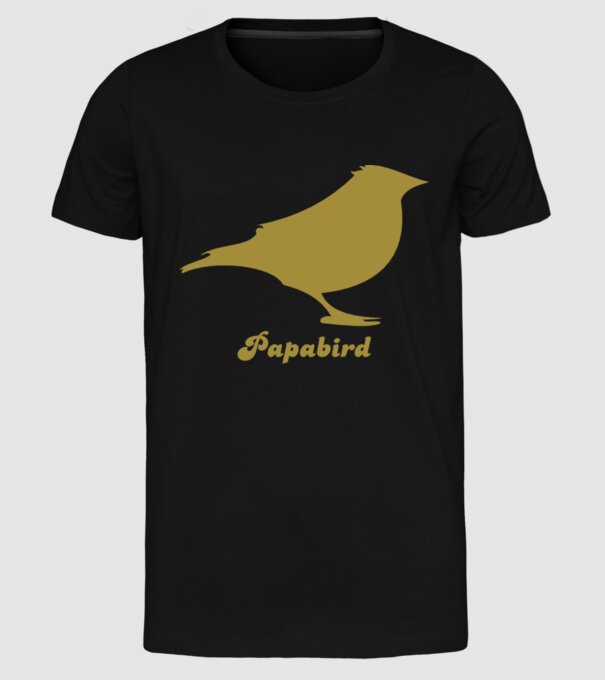 Papa bird model negru pe tricou
