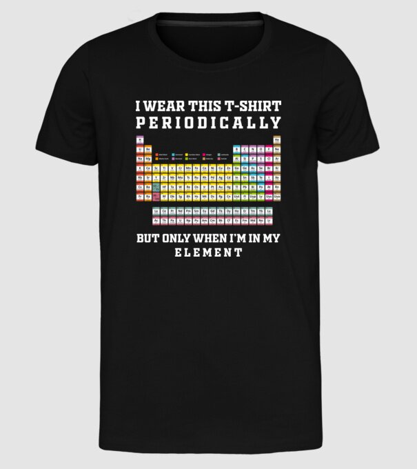 Periodically model negru pe tricou