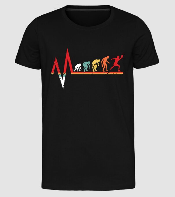 Evoluție ping-pong model negru pe tricou