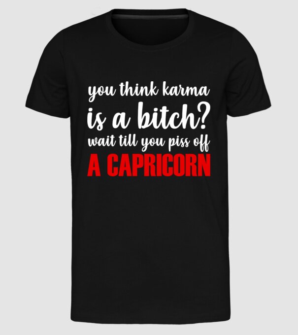 Piss of a CAPRICORN model negru pe tricou