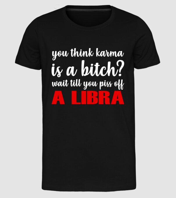 Piss of a LIBRA model negru pe tricou