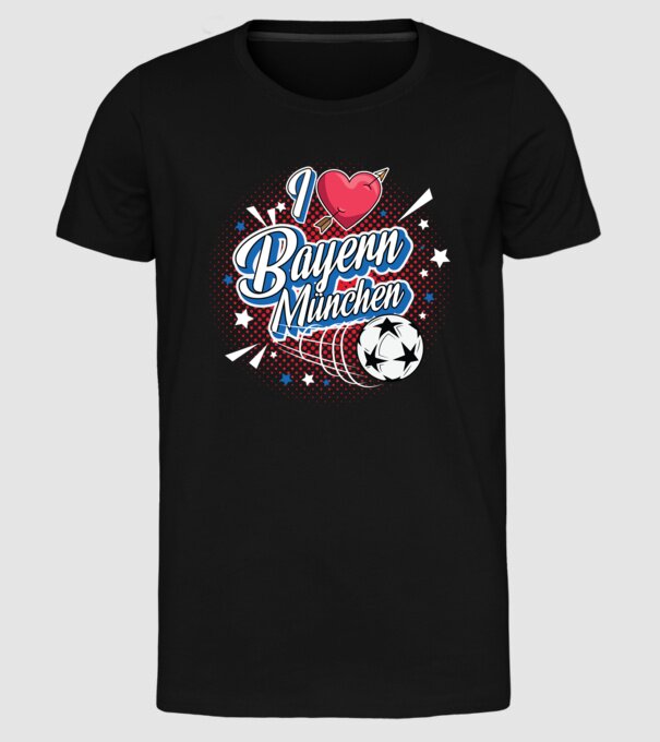 Popart Bayern model negru pe tricou