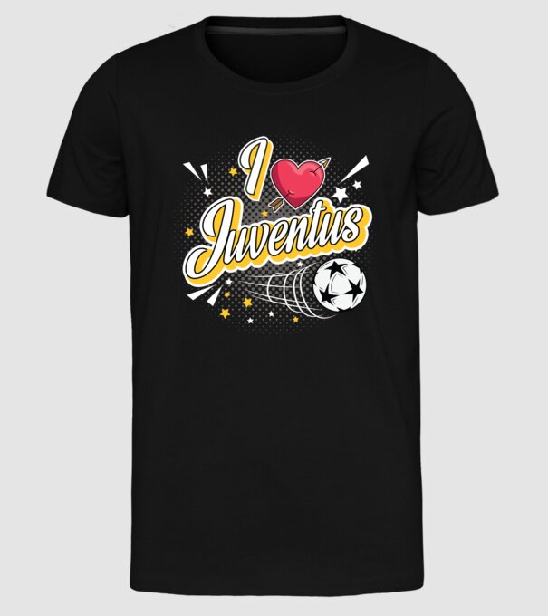 Popart Liverpool Juventus model negru pe tricou