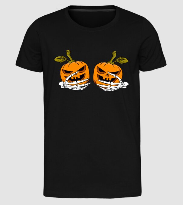 Pumpkin titts model negru pe tricou