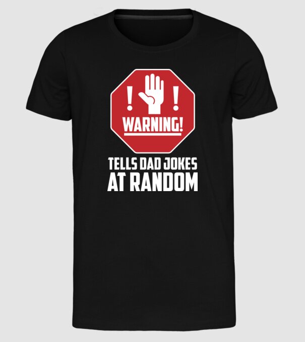 Random dad jokes model negru pe tricou