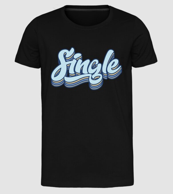 Retro single model negru pe tricou
