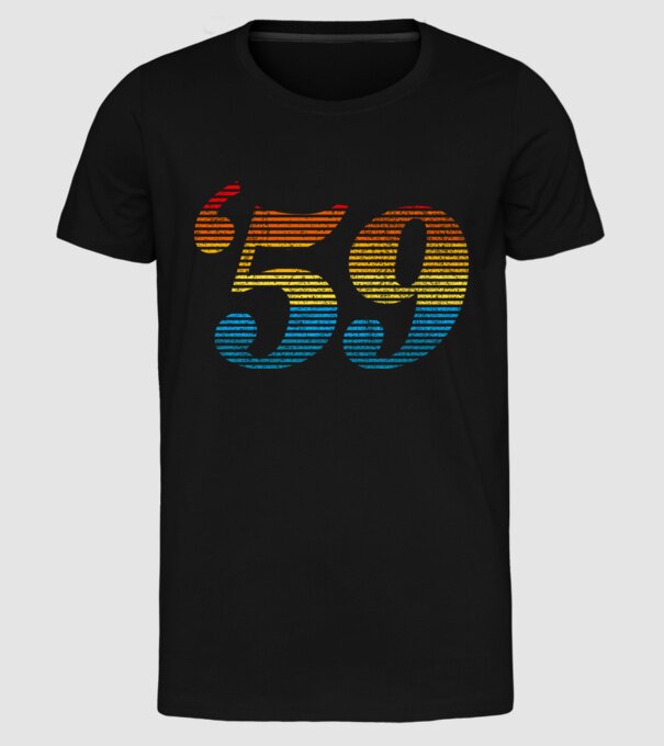 Retro Birthday 1959 model negru pe tricou