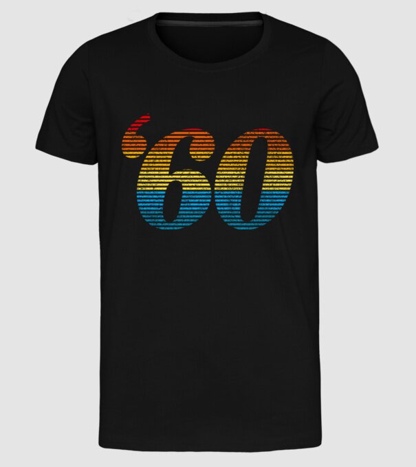 Retro Birthday 1960 model negru pe tricou