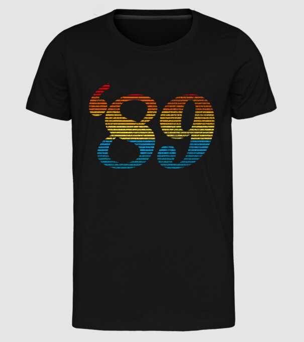 Retro Birthday 1989 model negru pe tricou