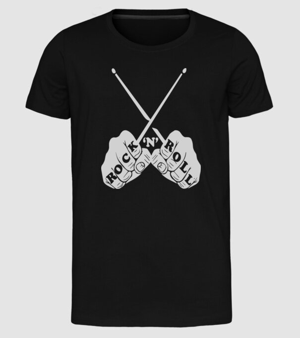 Rock-N-Roll model negru pe tricou