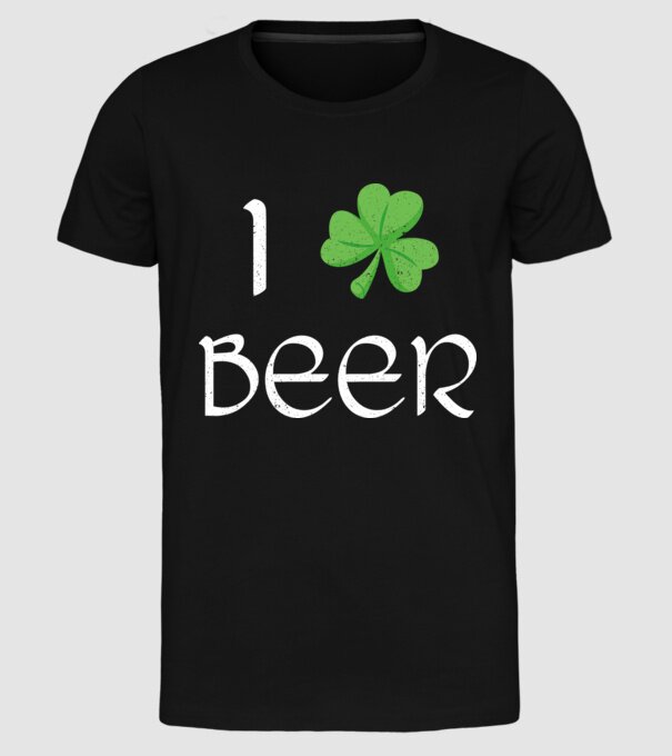 Shamrock beer model negru pe tricou
