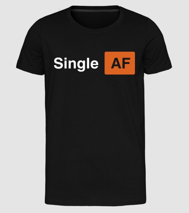 Single AF model negru pe tricou