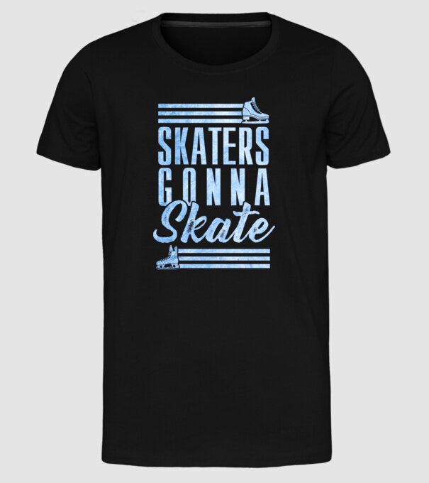 skaters gonna skate model negru pe tricou