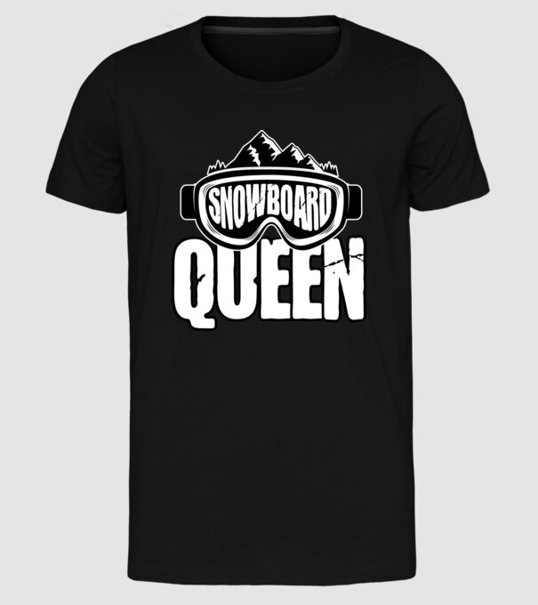 snowboard queen 01 model negru pe tricou