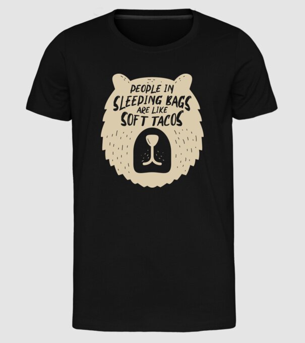 Soft tacos model negru pe tricou