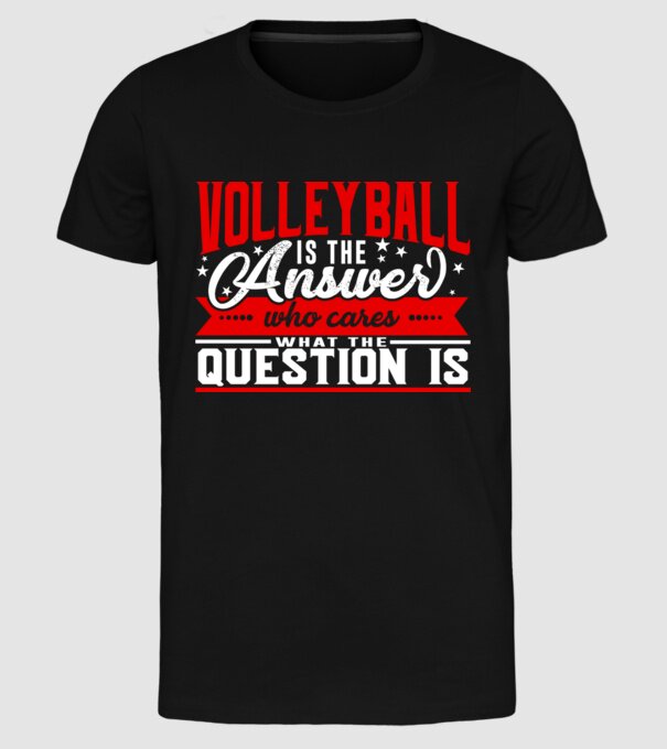 Sport is the answer VOLEIBALIST model negru pe tricou