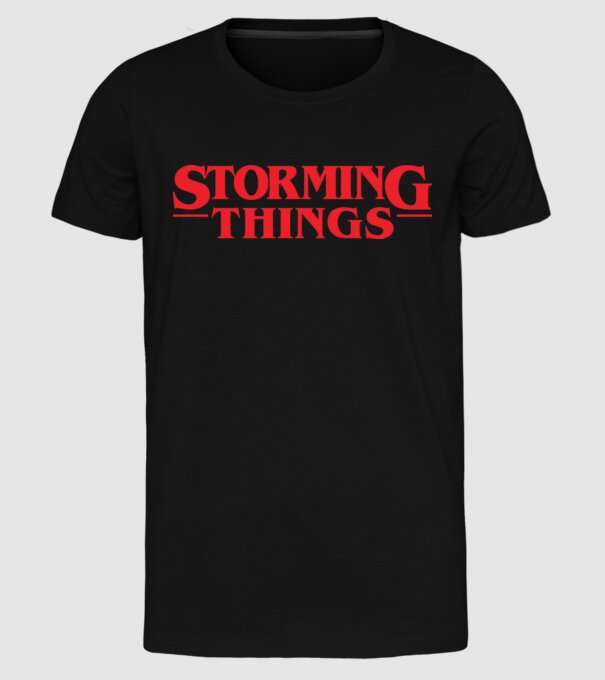 storming things - area 51 model negru pe tricou