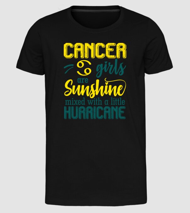Sunshine with Hurricane CANCER model negru pe tricou