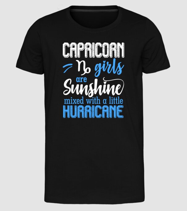 Sunshine with Hurricane CAPRICORN model negru pe tricou