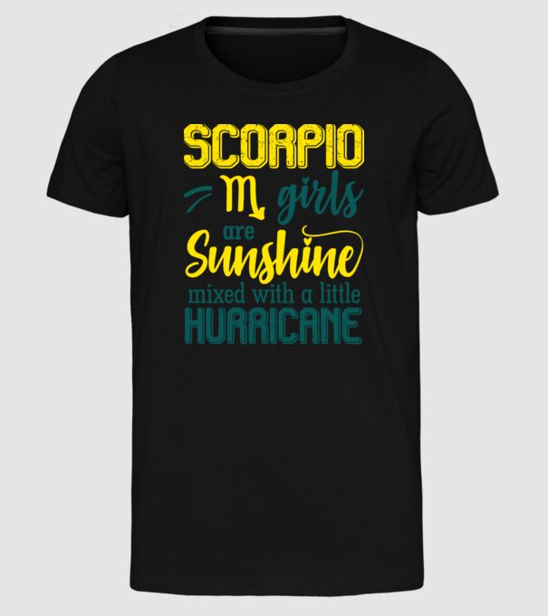 Sunshine with Hurricane SCORPIO model negru pe tricou