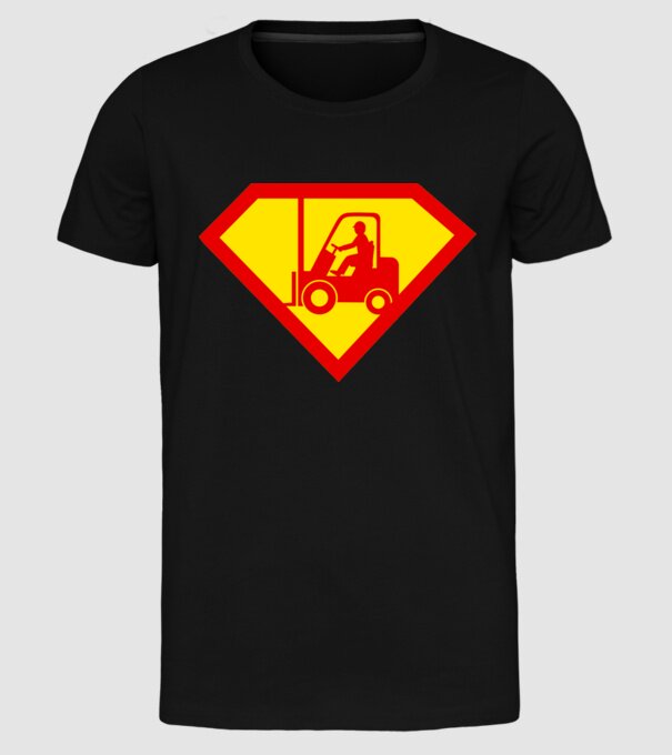 Stivuitorist profesionist model negru pe tricou
