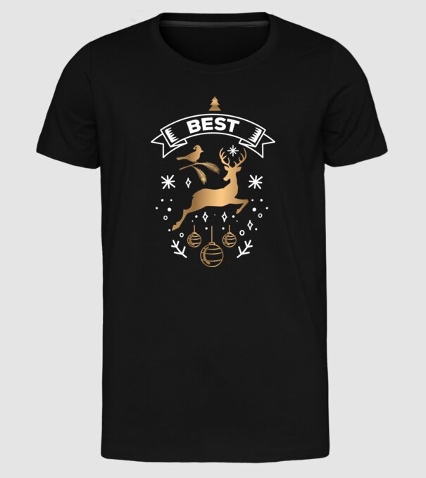 Best Friends Christmas 1 model negru pe tricou
