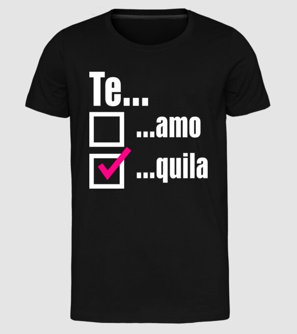 Te...quila model negru pe tricou