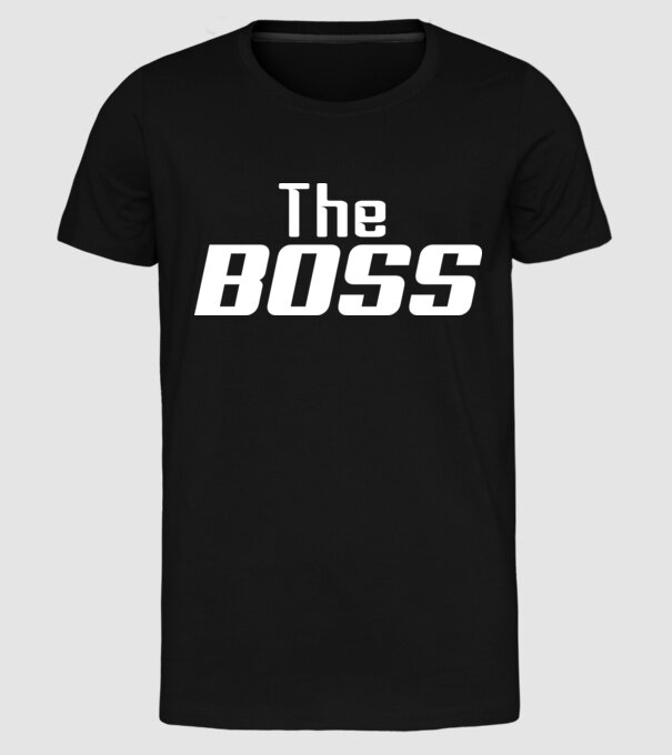 The Boss model negru pe tricou