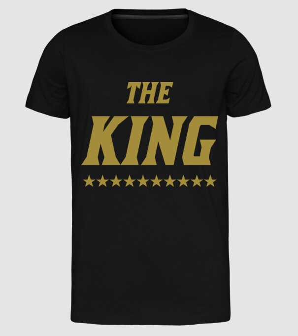 The King model negru pe tricou